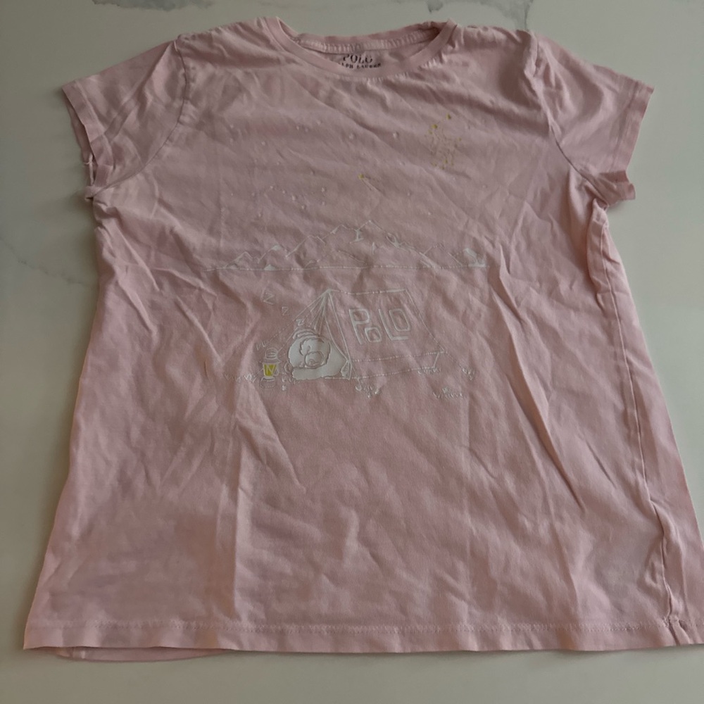 Polo by Ralph Lauren Light Pink Short Sleeve Graphic Tee